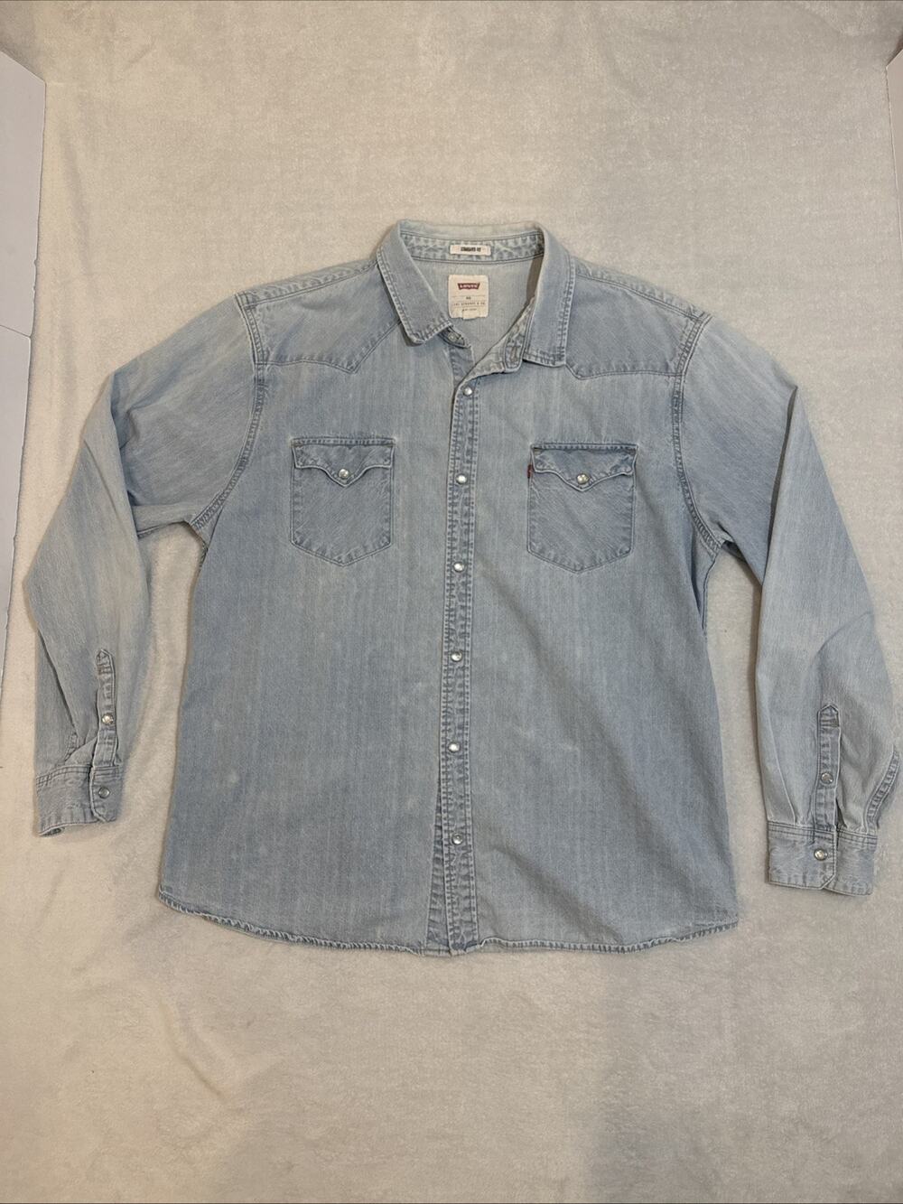 Levi's Men's Classic Western Standard Fit Shirt Franklin Stonewash Size 2xL